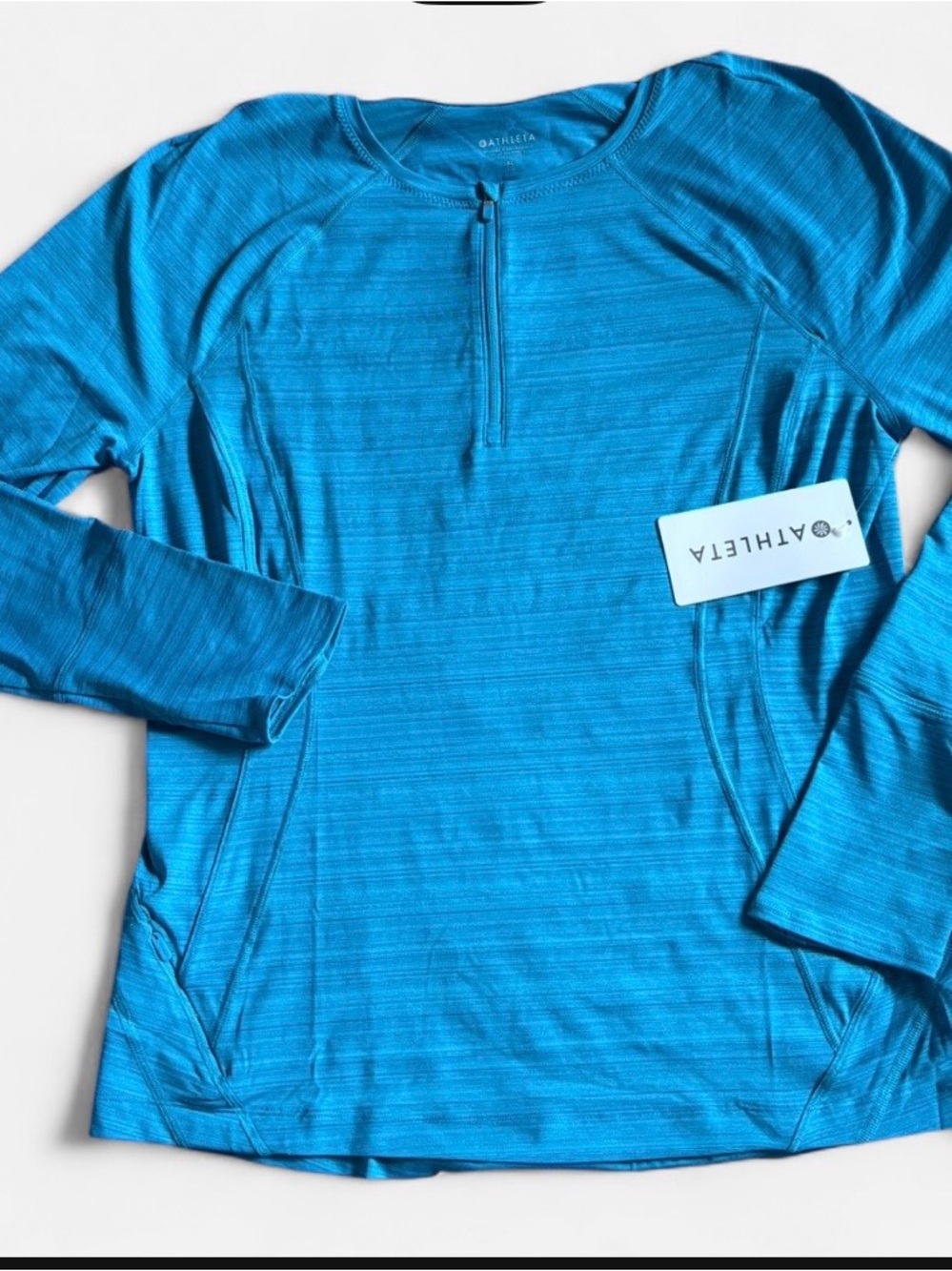 Athleta Pacifica Illume UPF Fitted Top in Teal Blue